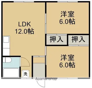 宮原アパート【1階】の間取り